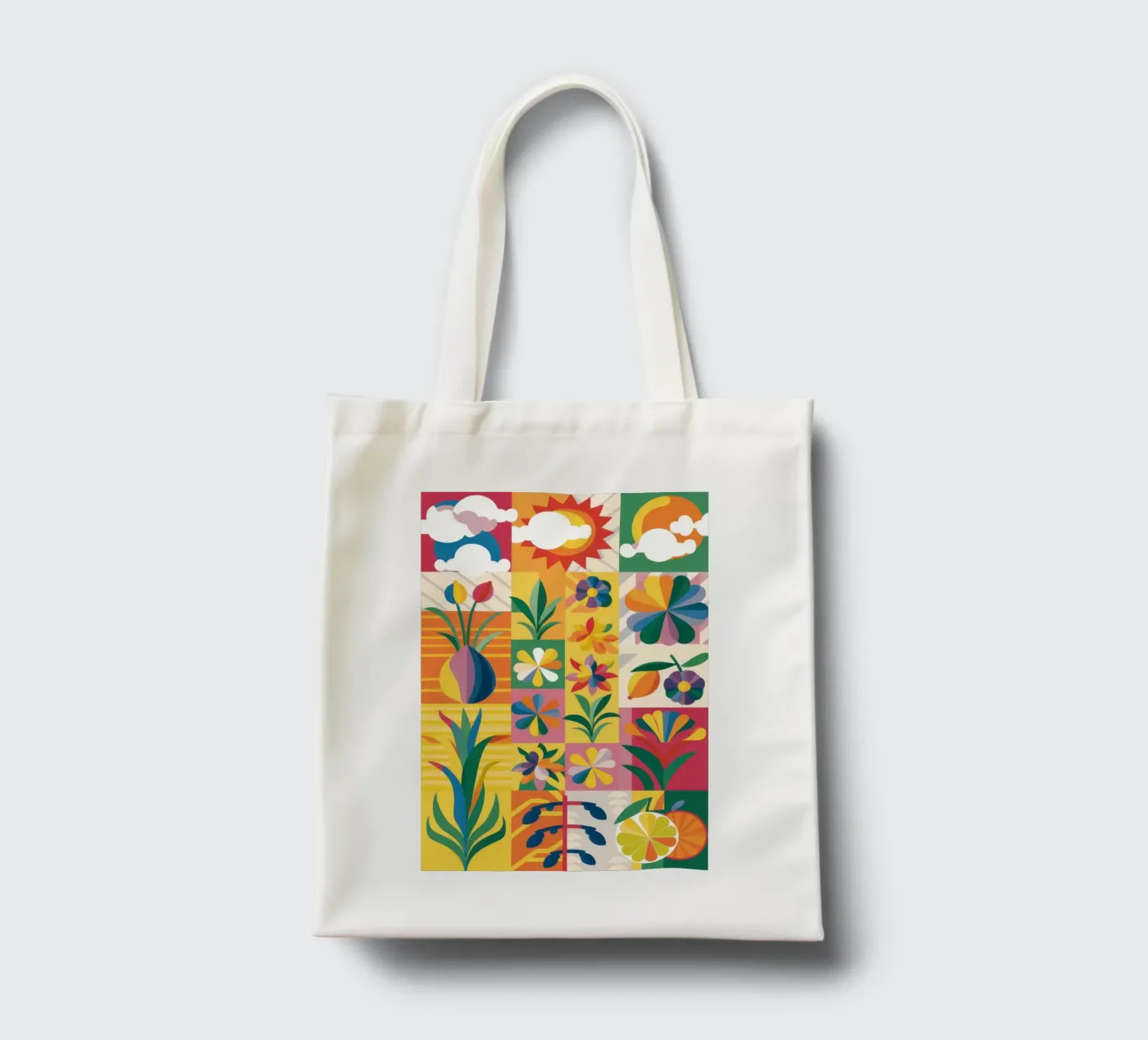 Eclectic Garden Patchwork tote bag by Solar Paint
