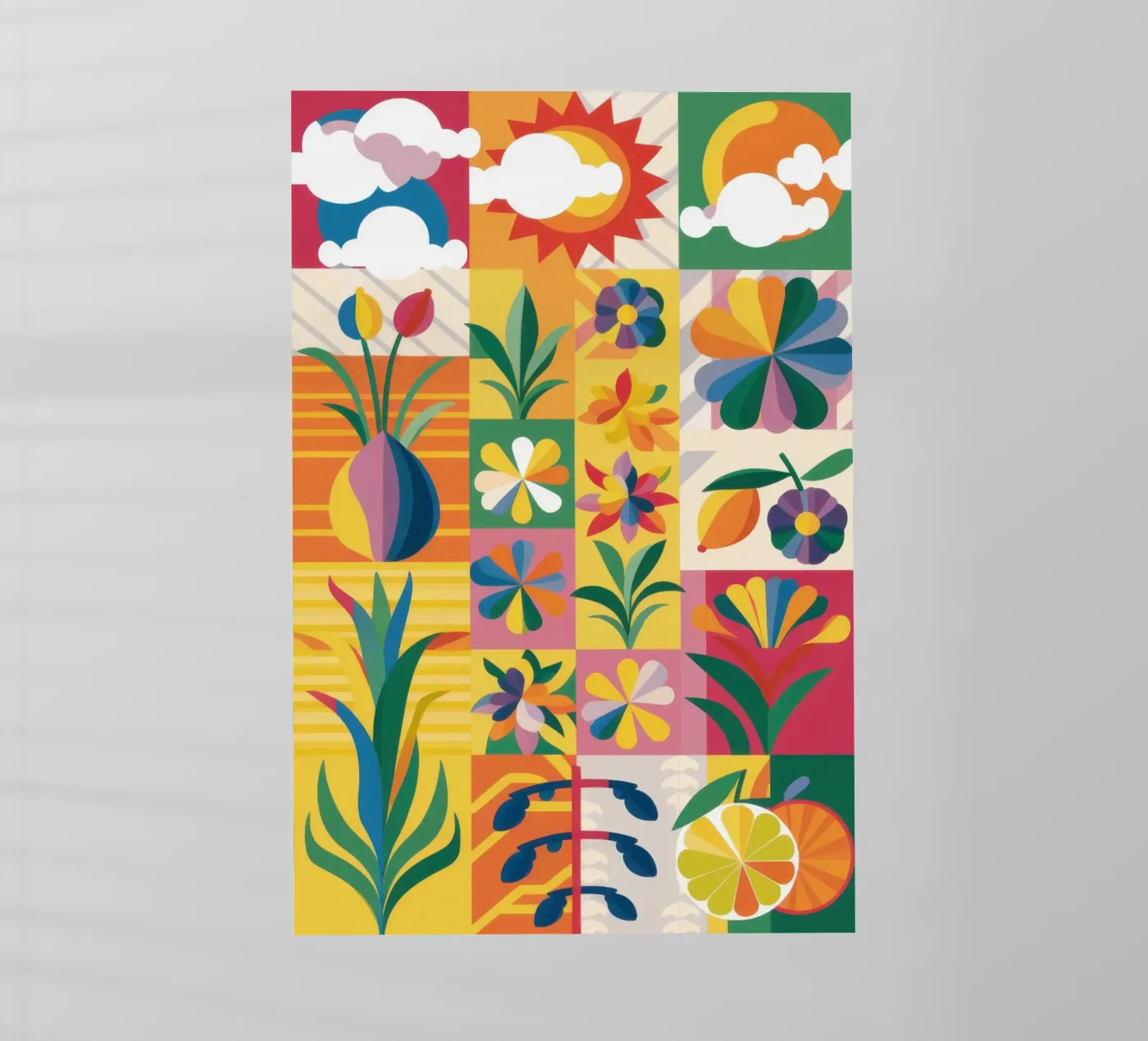 Eclectic Garden Patchwork backlit folie van Solar Paint