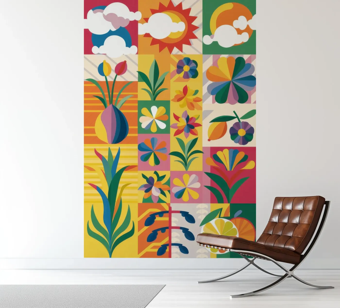 Eclectic Garden Patchwork photo wallpaper by Solar Paint