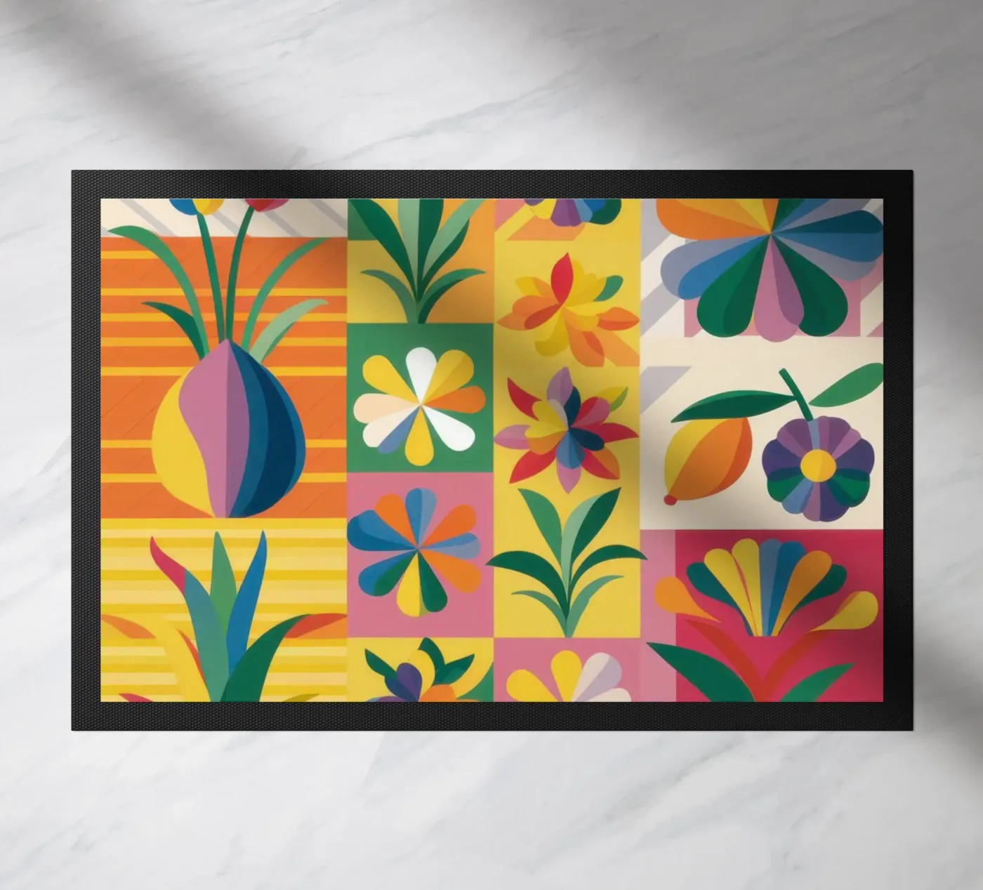 Eclectic Garden Patchwork paillasson de Solar Paint