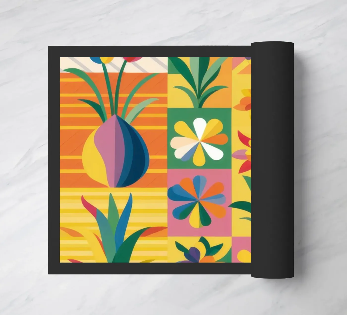 Eclectic Garden Patchwork deurmat van Solar Paint