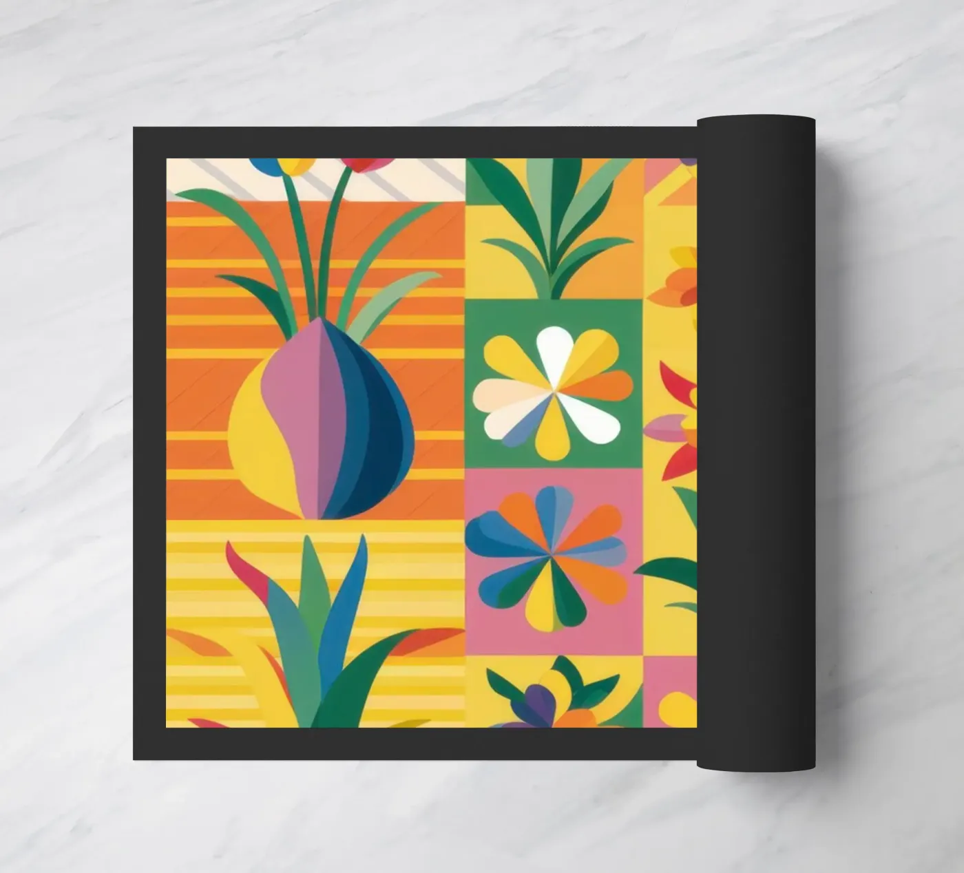 Eclectic Garden Patchwork paillasson de Solar Paint