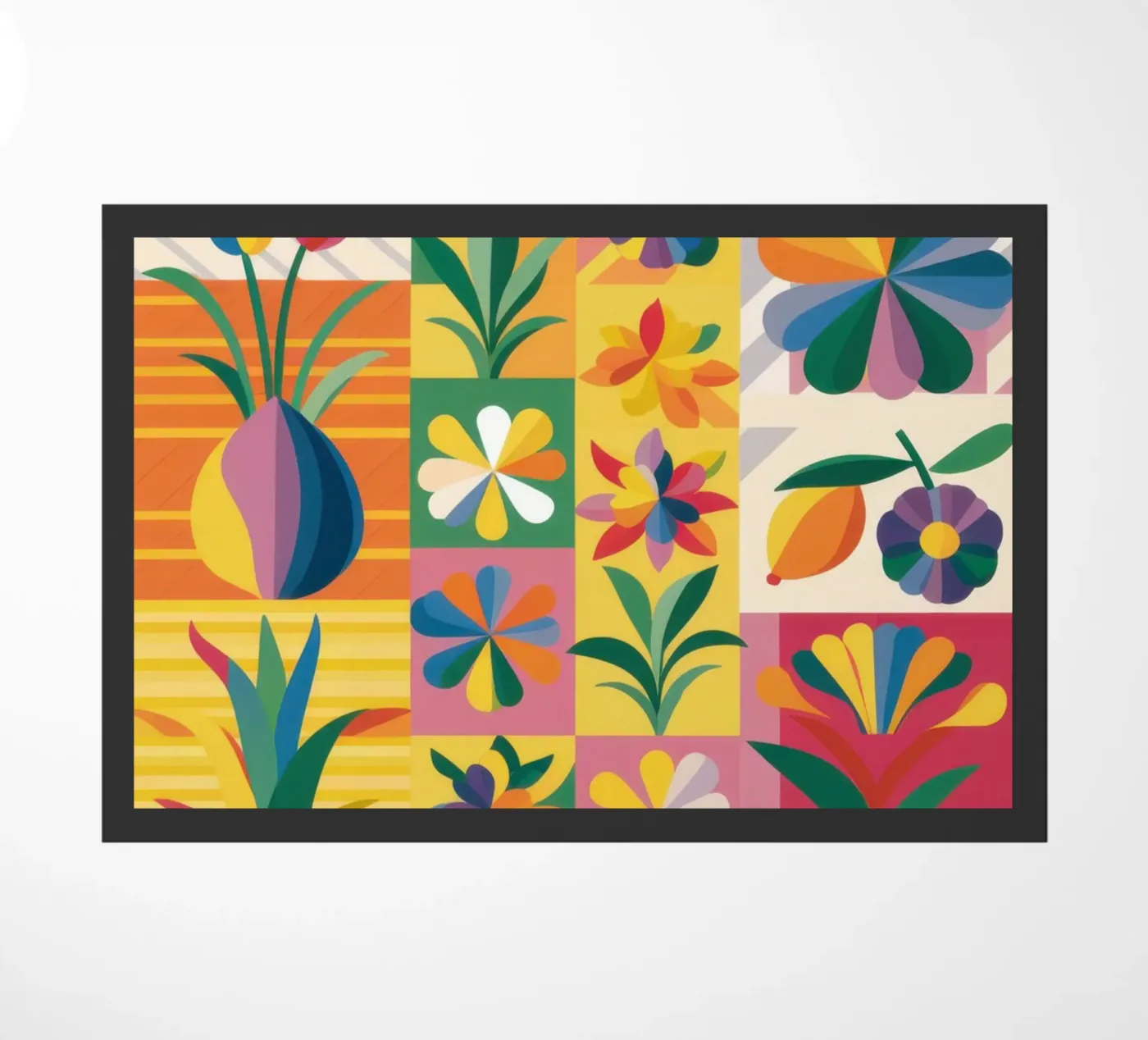 Eclectic Garden Patchwork paillasson de Solar Paint