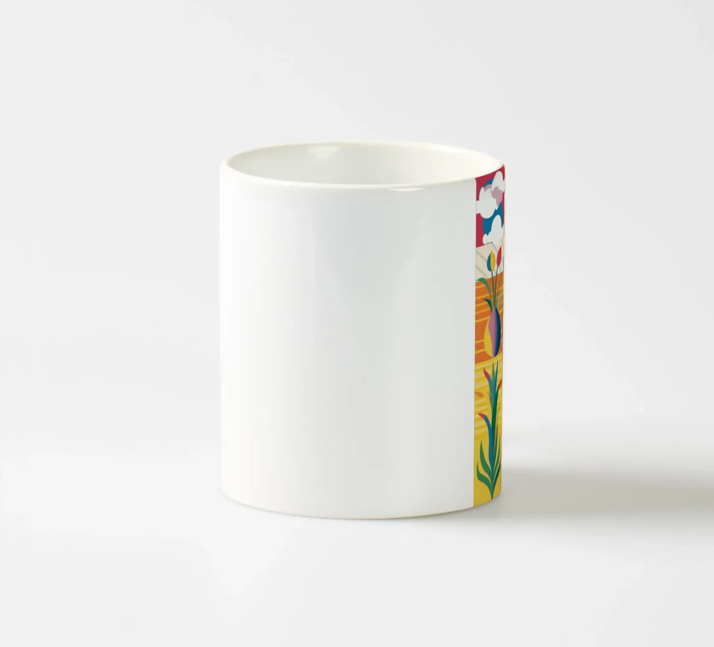 Eclectic Garden Patchwork ceramic mug by Solar Paint