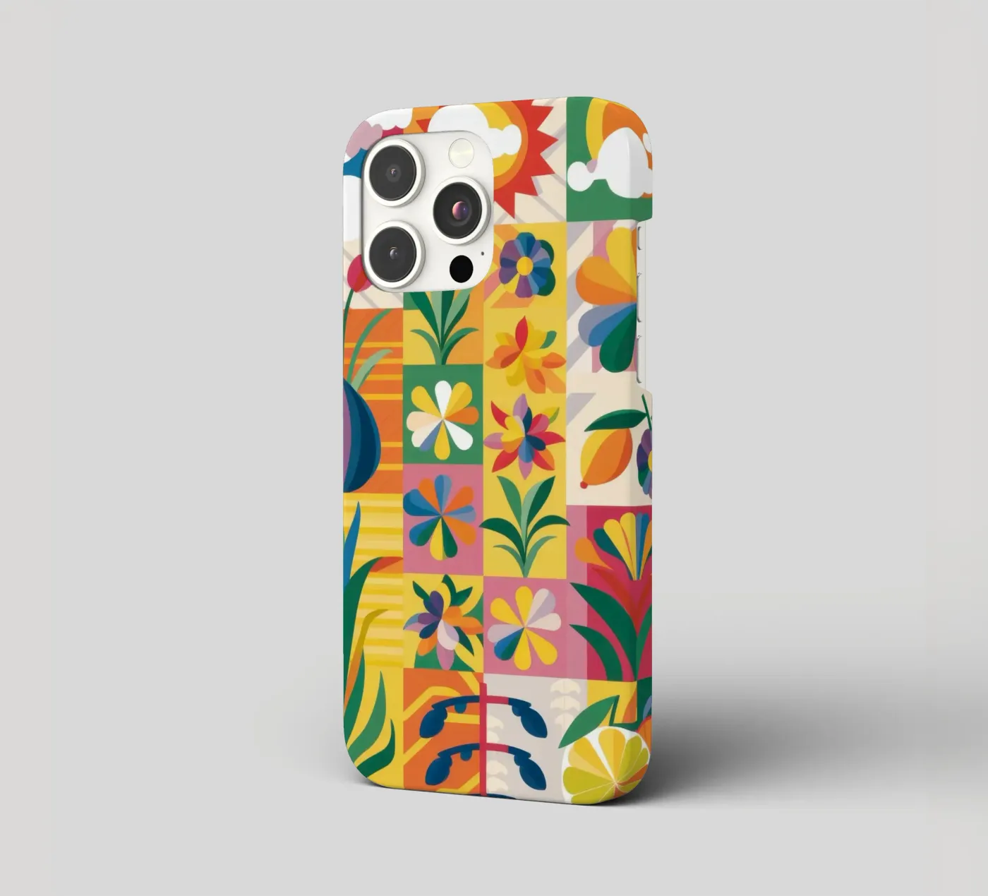 Eclectic Garden Patchwork iphone case by Solar Paint