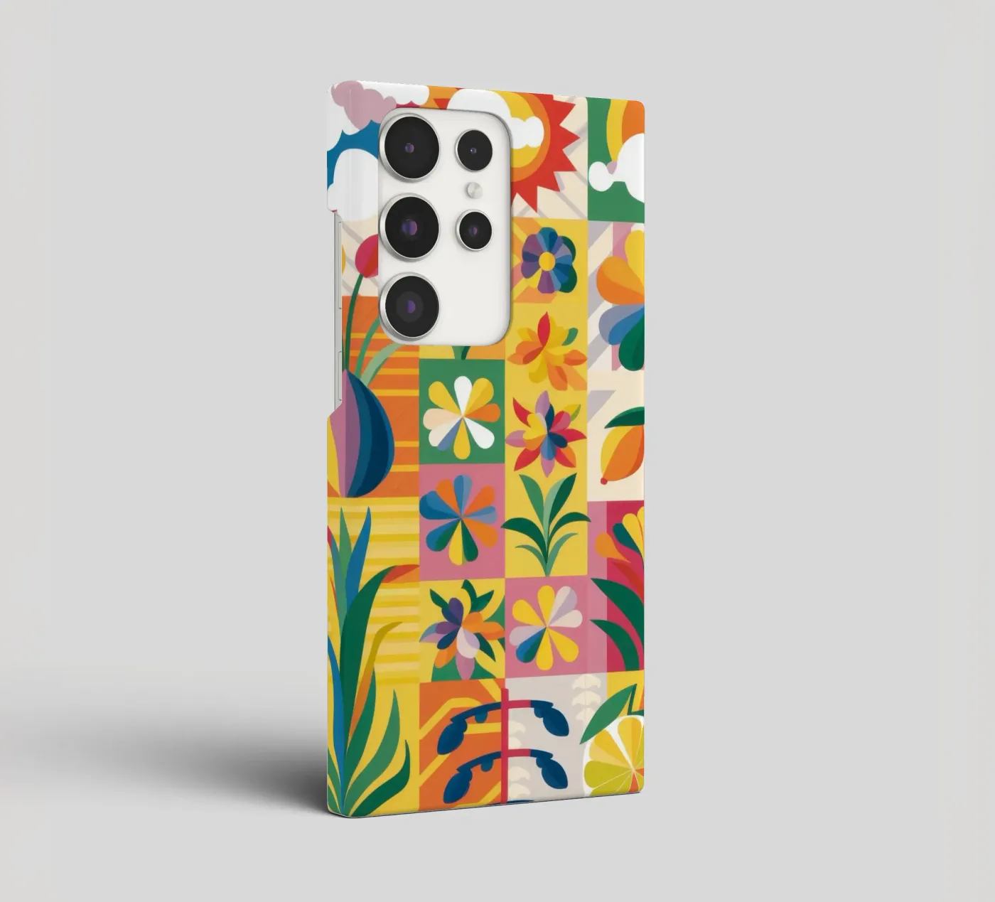 Eclectic Garden Patchwork samsung phone case by Solar Paint