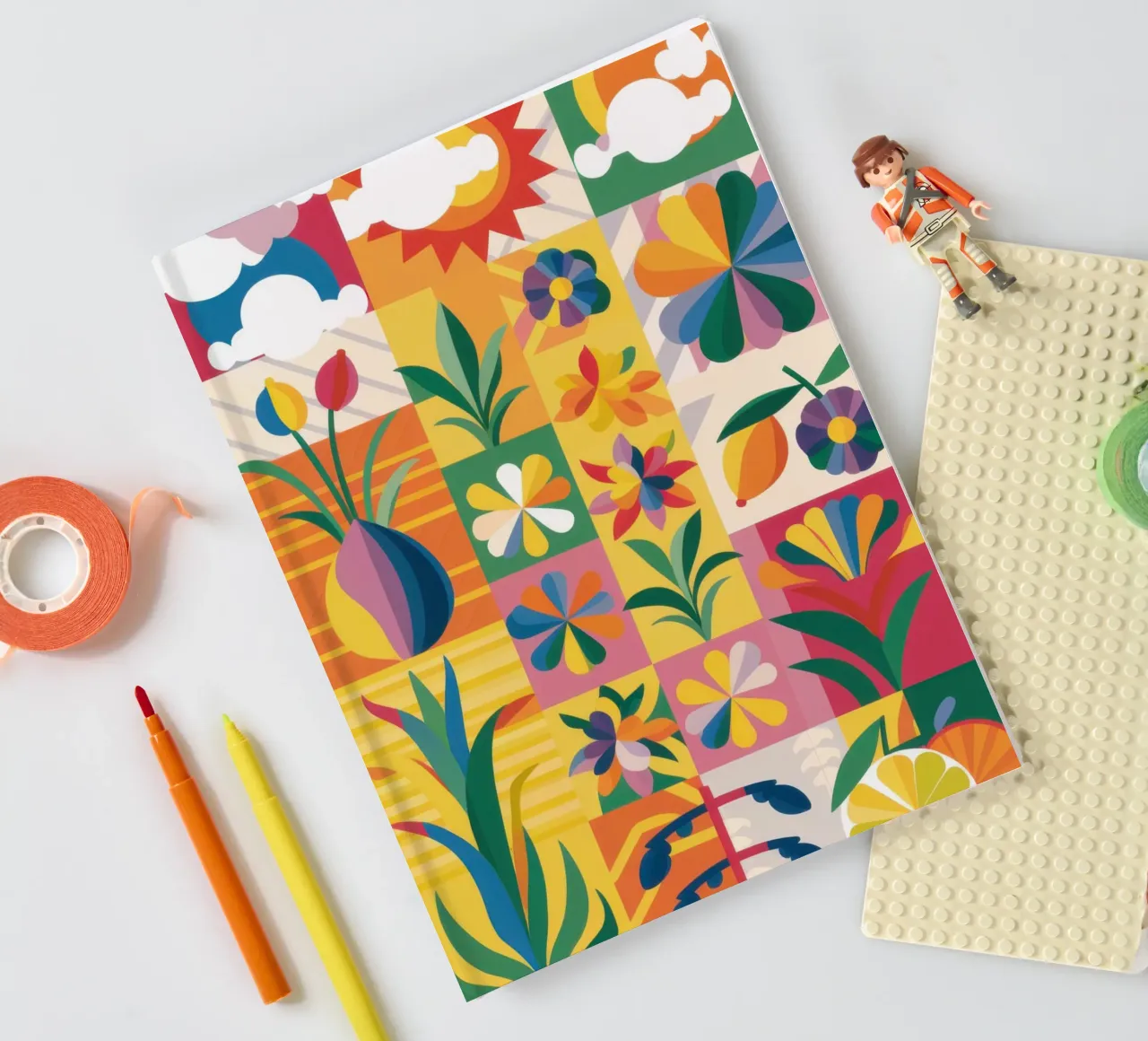 Eclectic Garden Patchwork notebook by Solar Paint