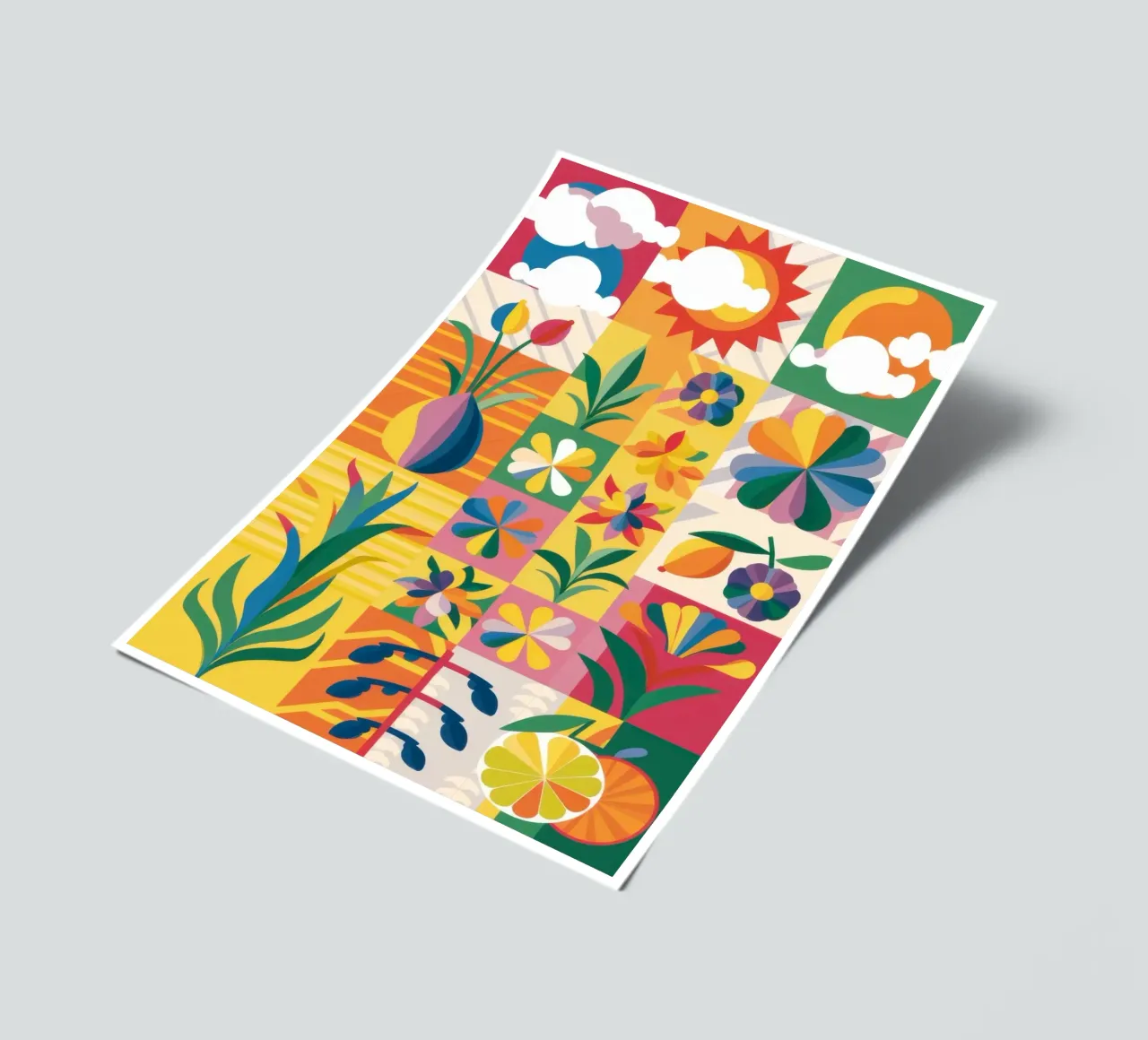 Eclectic Garden Patchwork sticker sheet by Solar Paint
