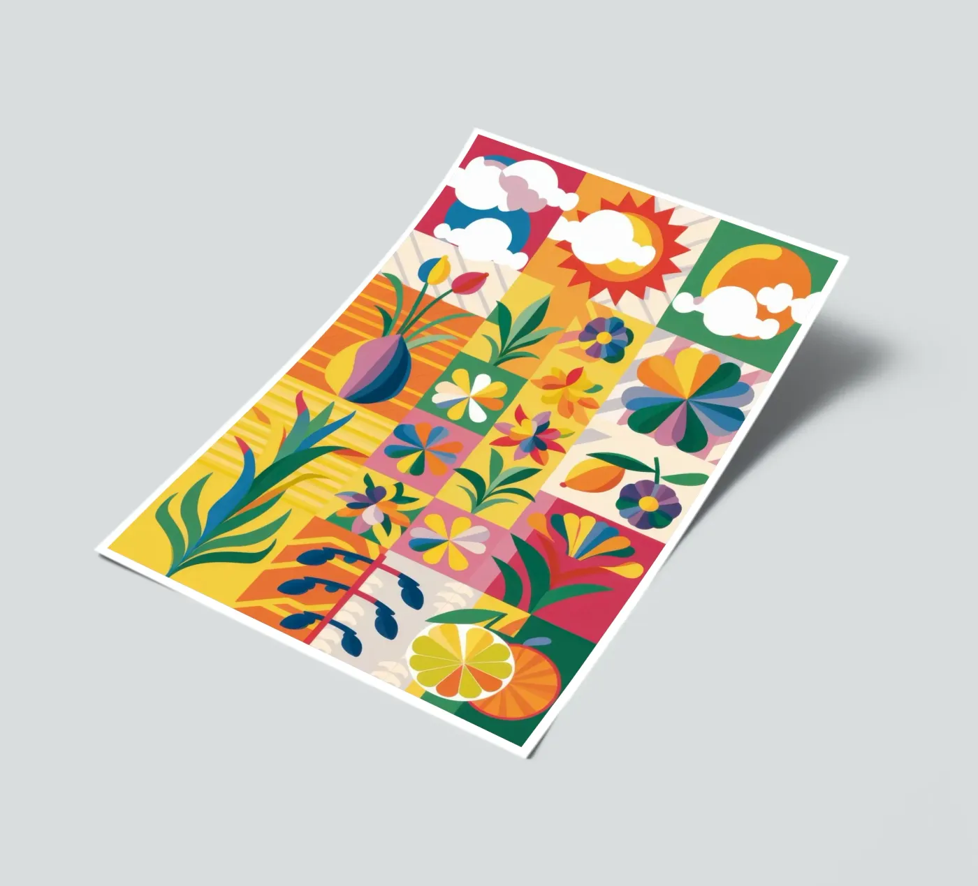 Eclectische tuin patchwork stickervel van Solar Paint
