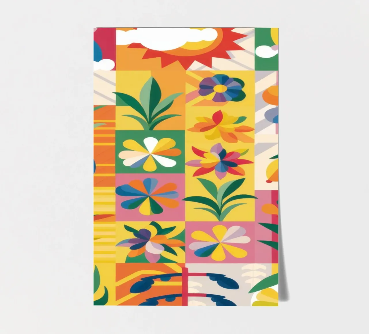 Eclectic Garden Patchwork sticker sheet by Solar Paint