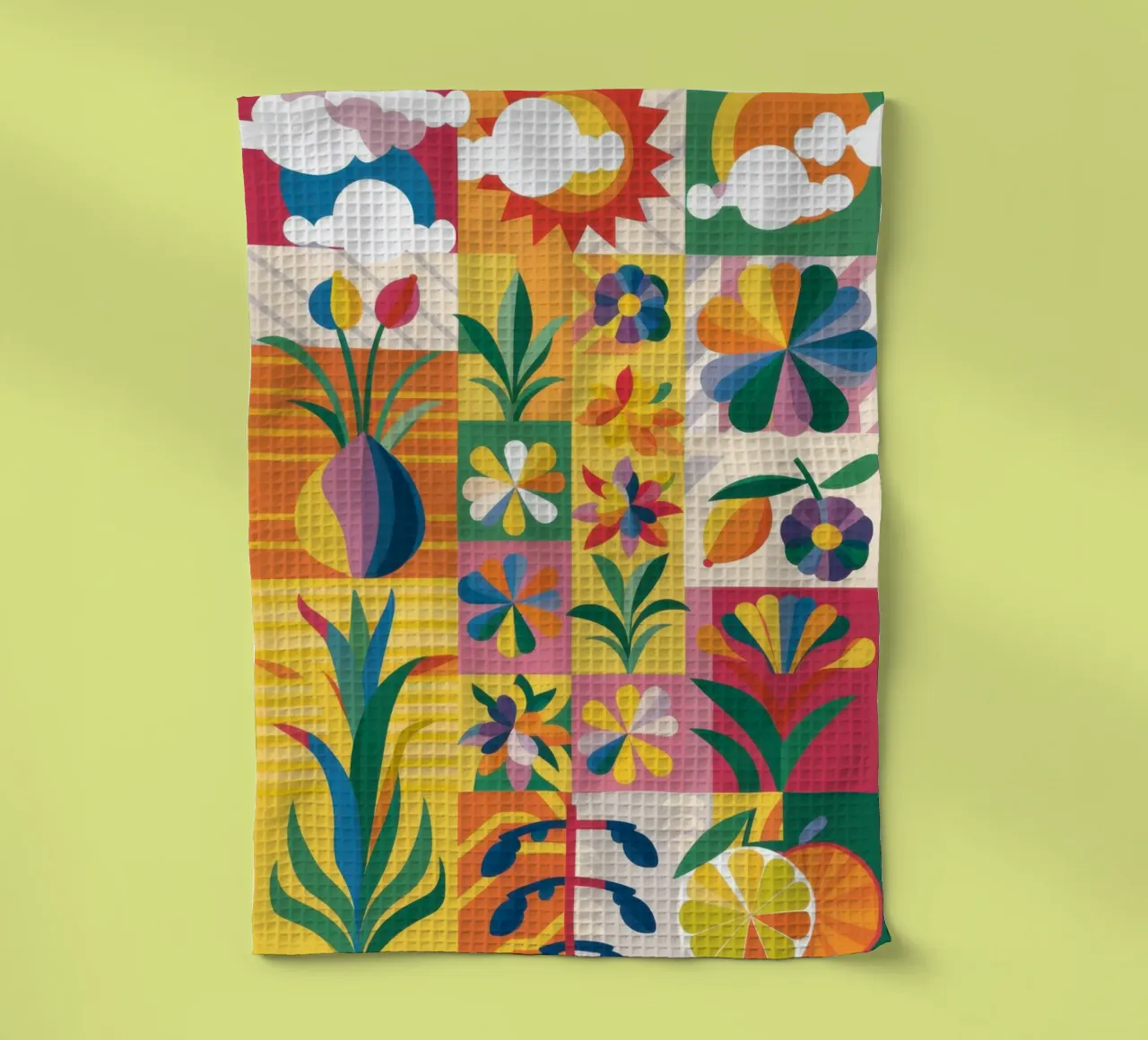 Patchwork de jardin éclectique torchon de Solar Paint