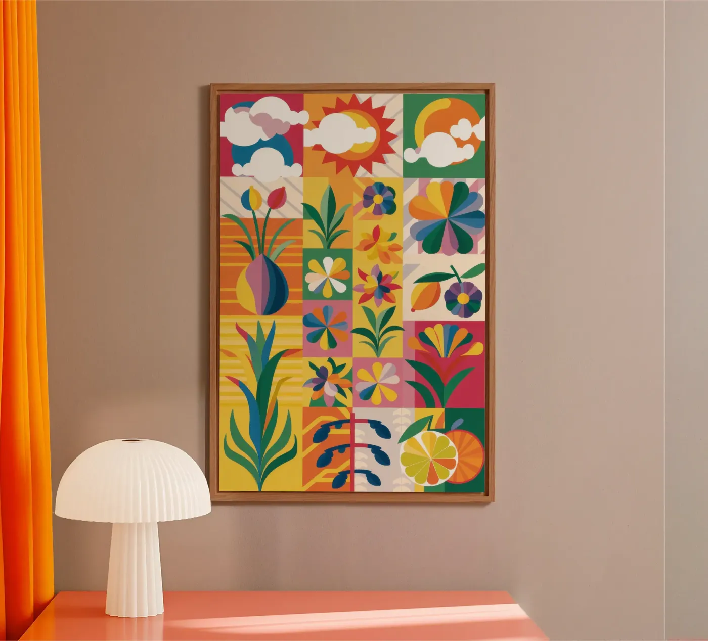 Eclectic Garden Patchwork pannello forex da Solar Paint