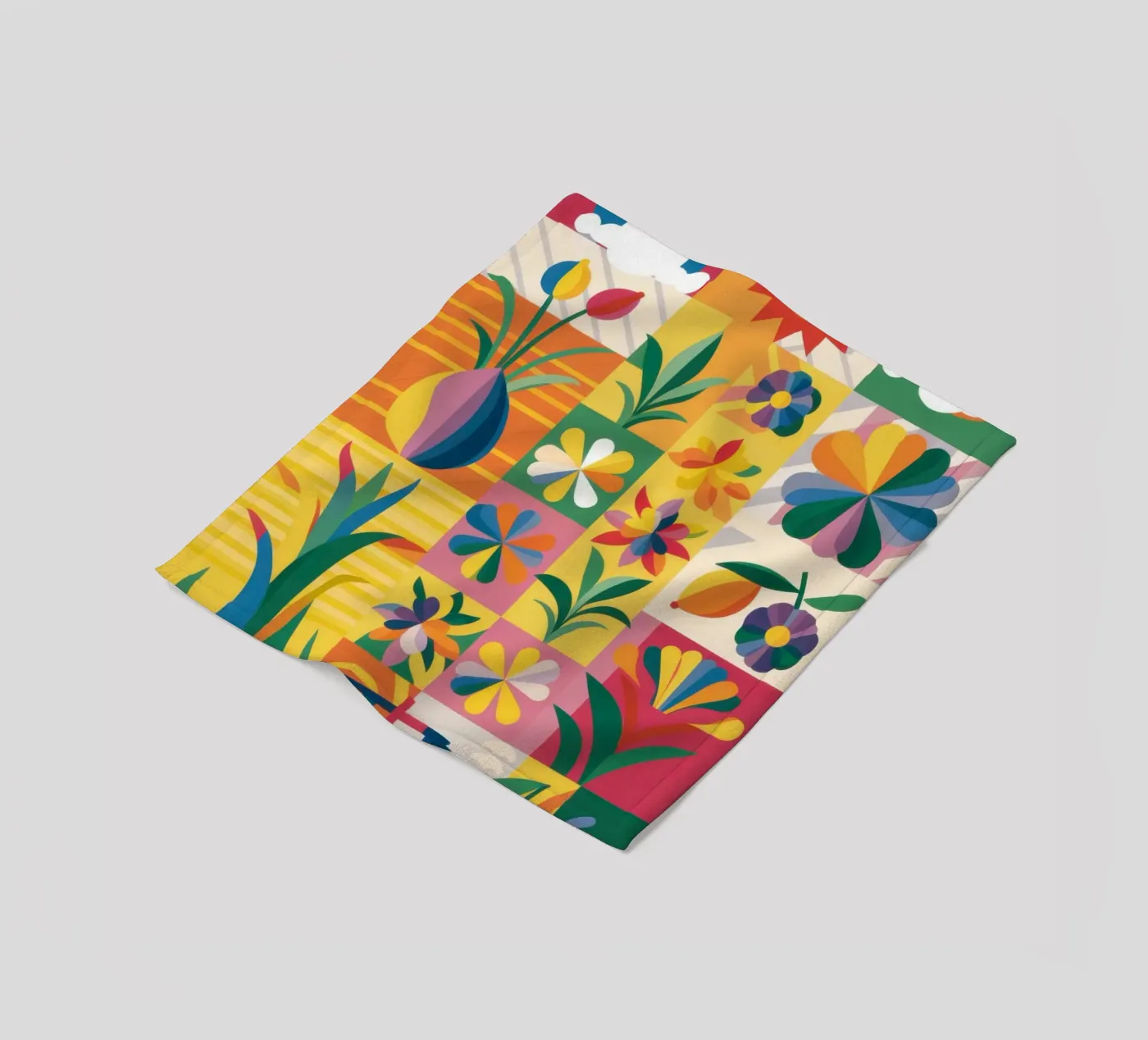 Eclectic Garden Patchwork Fleecedecke von Solar Paint
