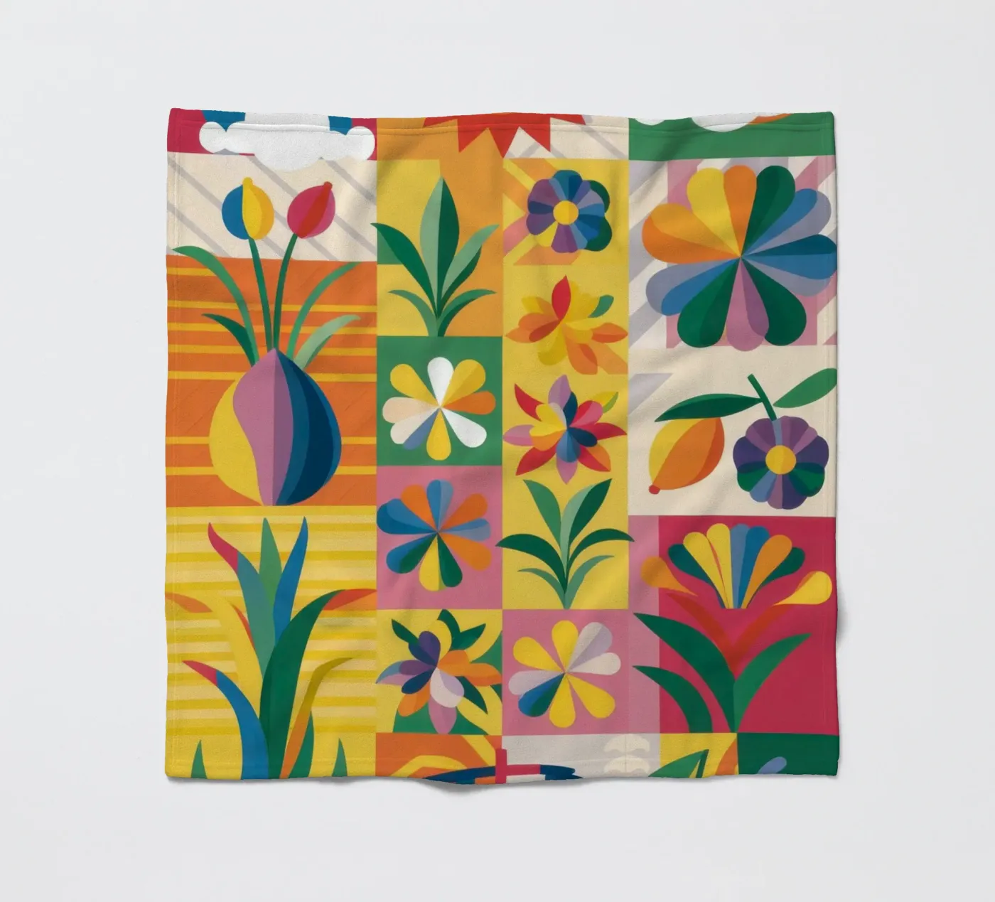 Eklektischer Garten Patchwork Fleecedecke von Solar Paint