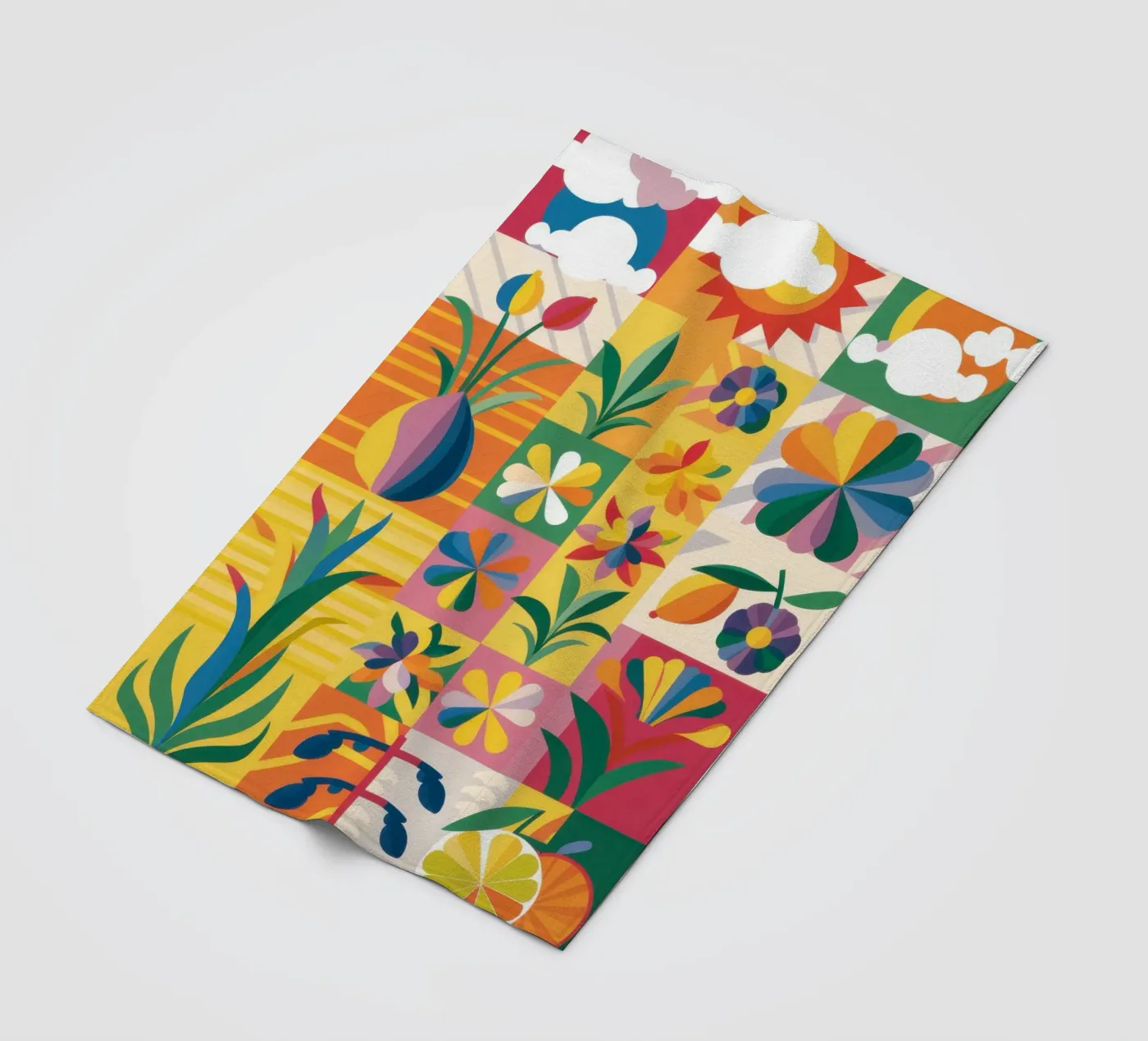 Eklektischer Garten Patchwork Fleecedecke von Solar Paint