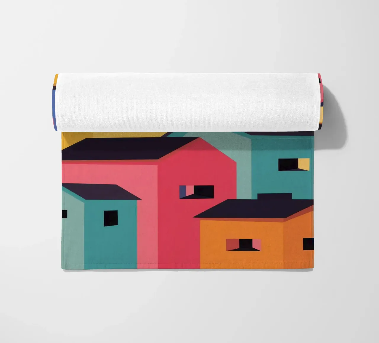 Villaggio colorato in collina telo mare da Frosh Pallete
