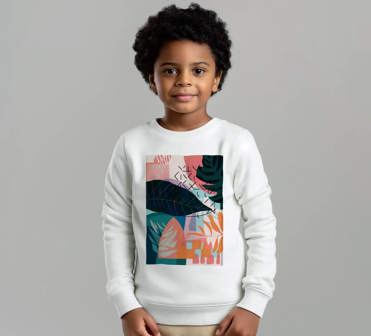 Haze tropicale pastello felpa bambino da Lunar Valentina