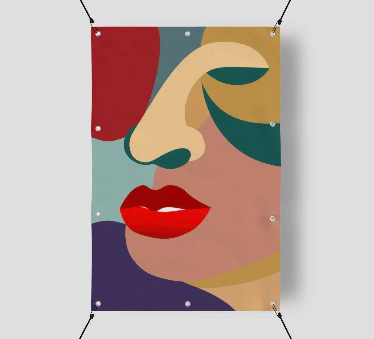 Ritratto di bellezza frammentata telo in pvc da Bring Haven