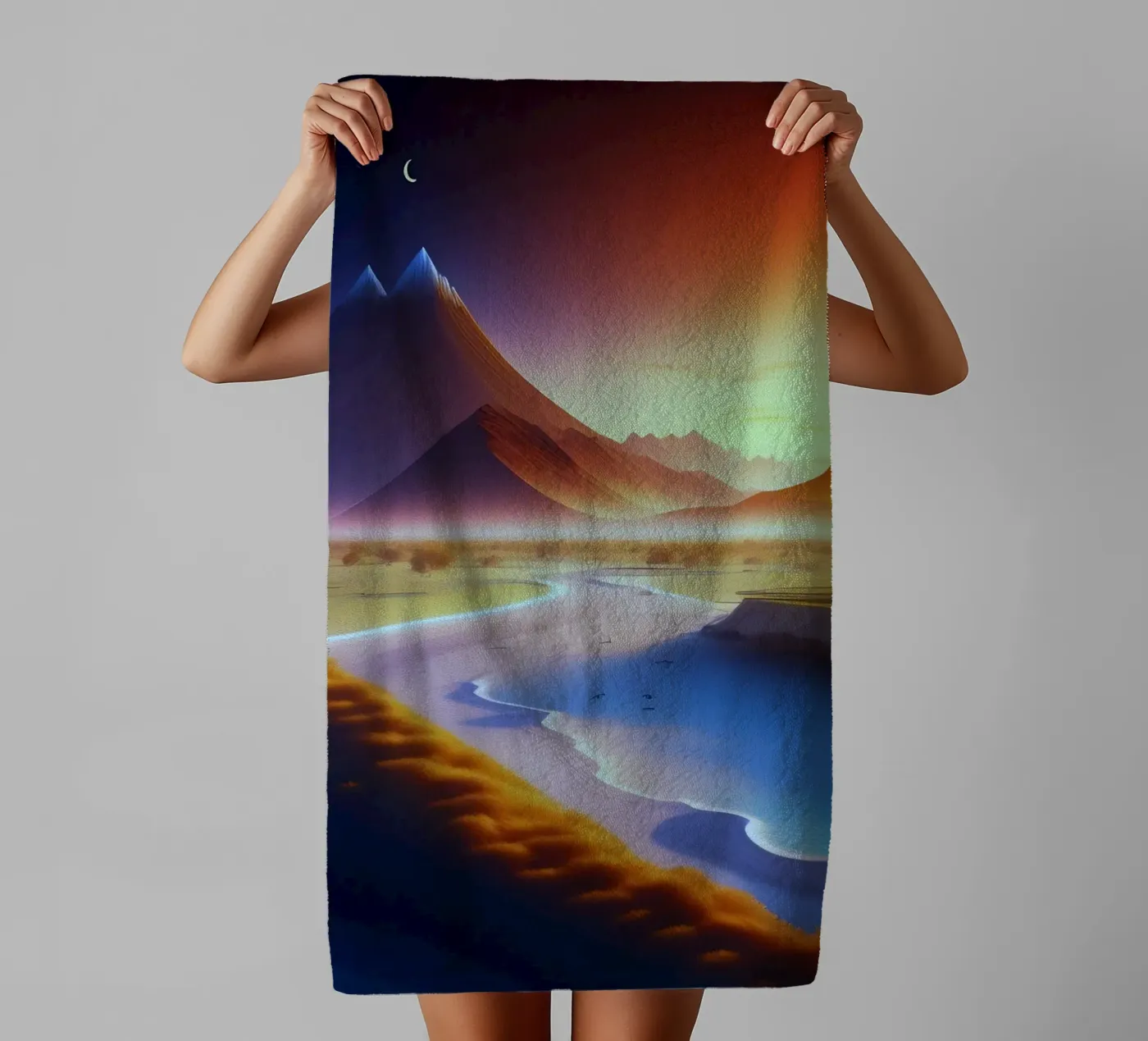 beach cliffs badhanddoek van Histrol