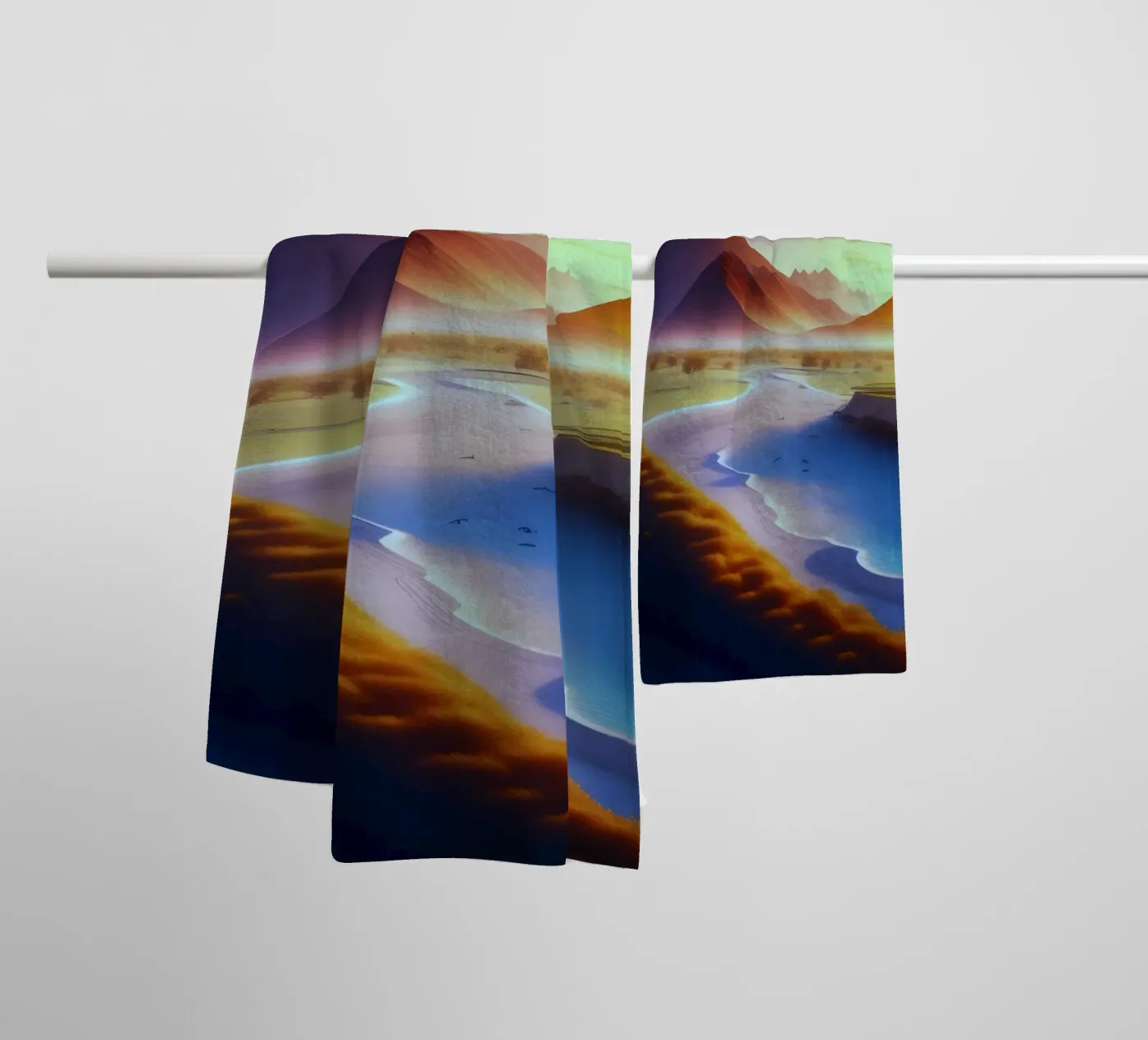 beach cliffs badhanddoek van Histrol