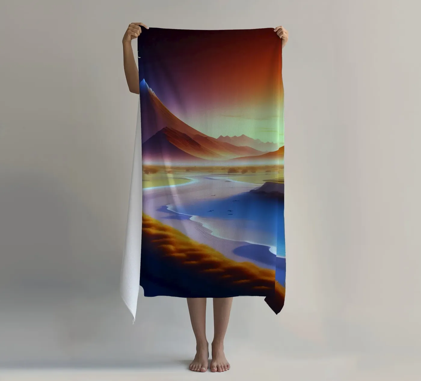 beach cliffs beach towel by Histrol