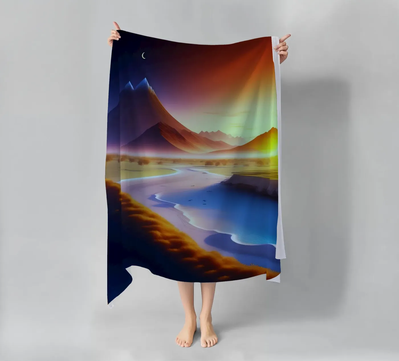 beach cliffs beach towel by Histrol