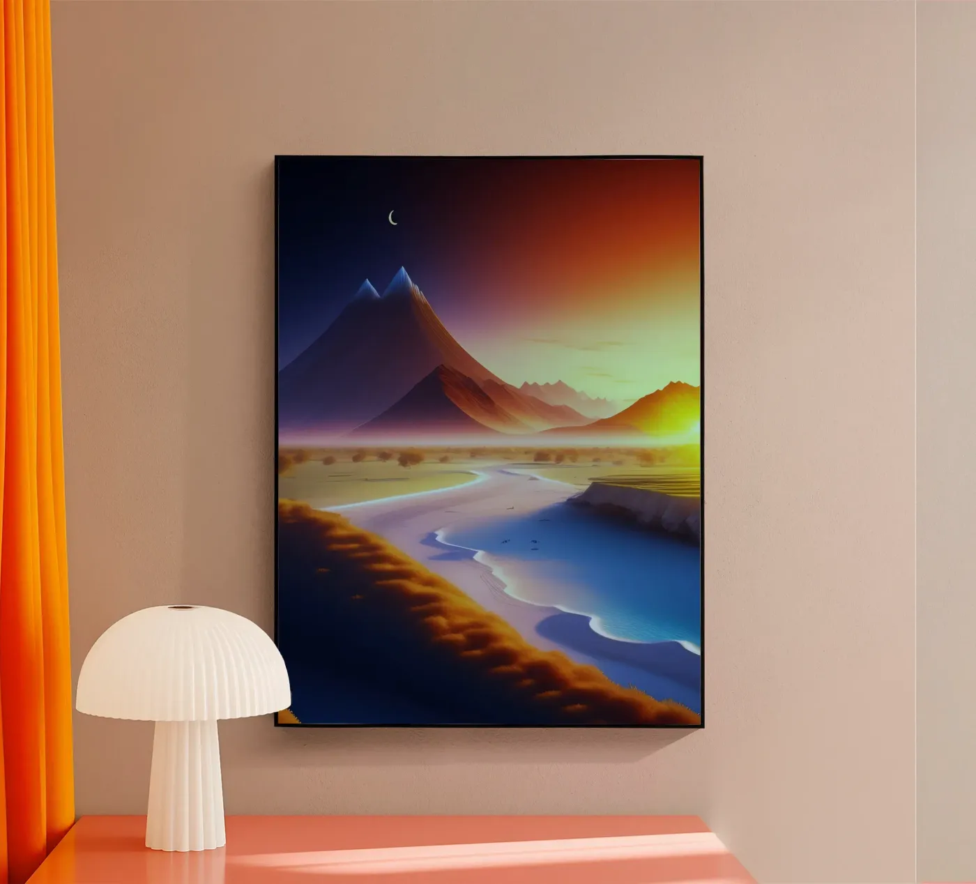 beach cliffs acryl van Histrol