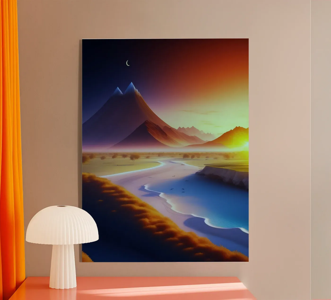 beach cliffs acryl van Histrol