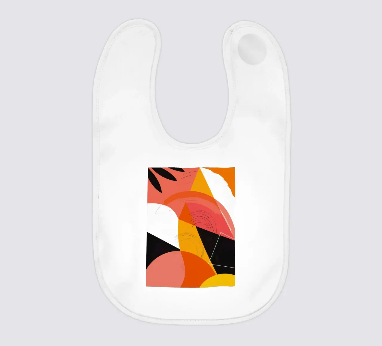 Abstrakte Flamingo-Form Babylätzchen von Bring Haven