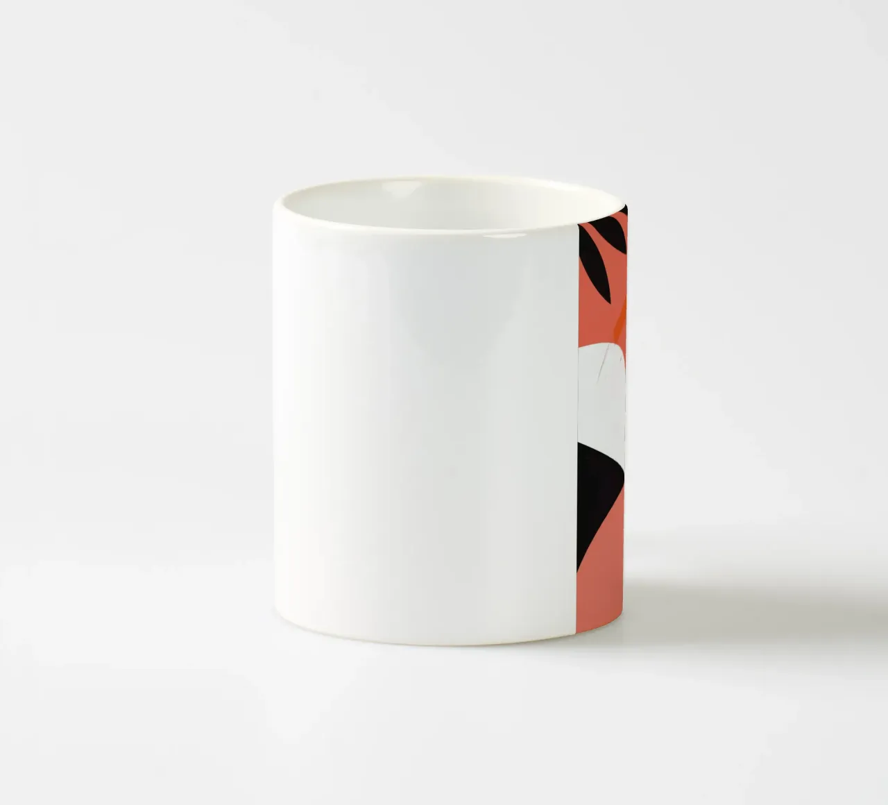 Abstrakte Flamingo-Form Keramik Tasse von Bring Haven