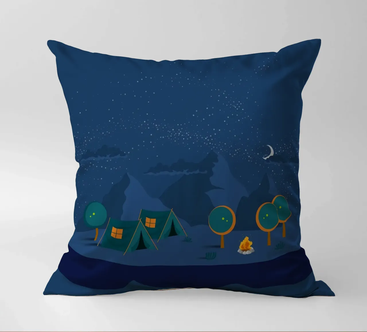 mountains outdoors decorative cushion by Histrol