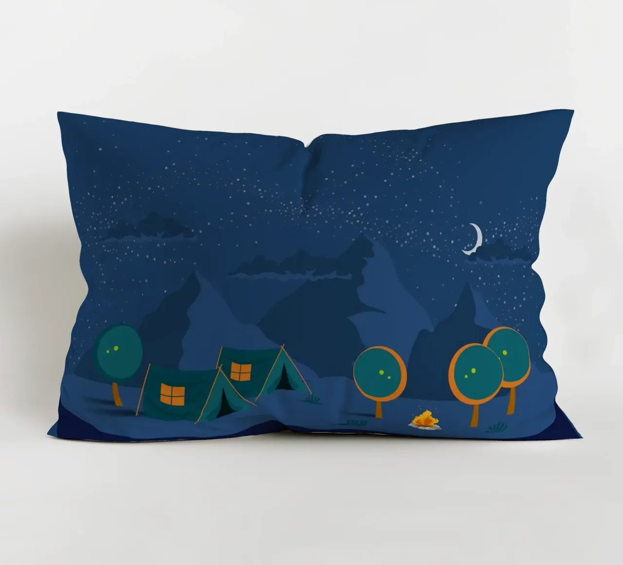 mountains outdoors decorative cushion by Histrol