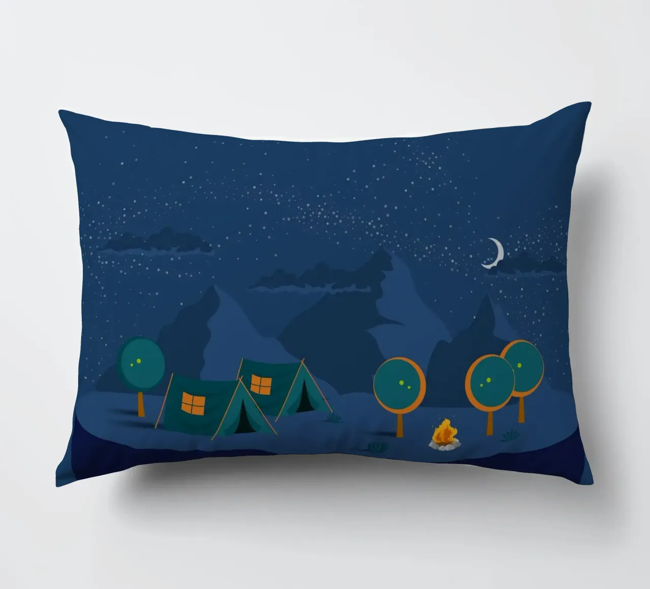 mountains outdoors decorative cushion by Histrol