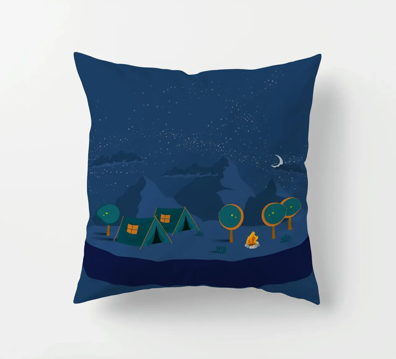 mountains outdoors decorative cushion by Histrol