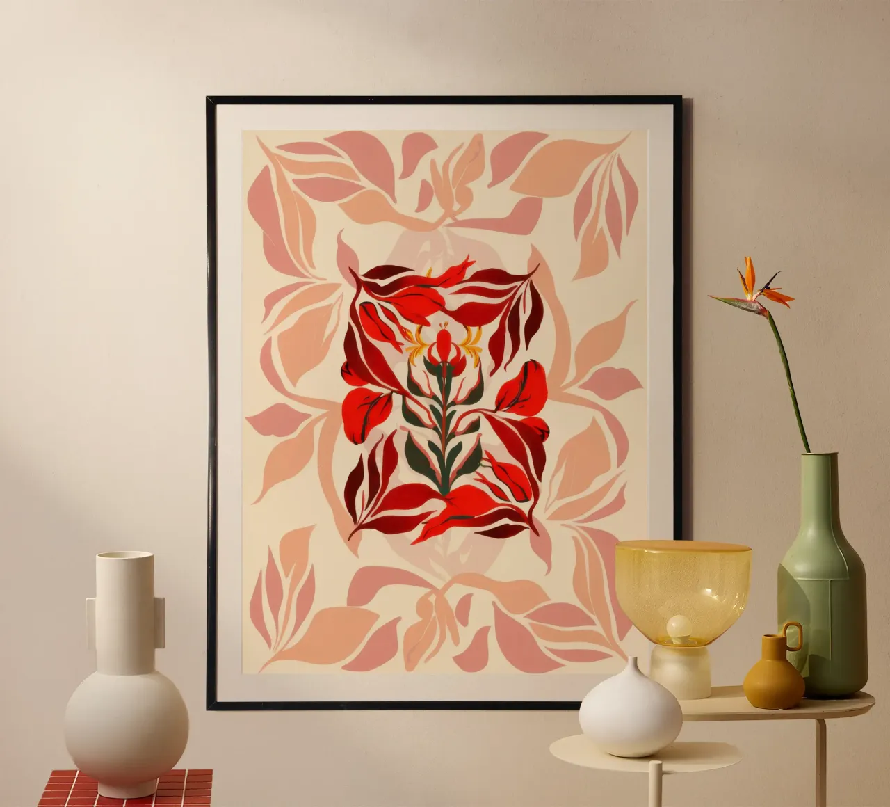 Feuillage cramoisi arqué poster de Frosh Pallete