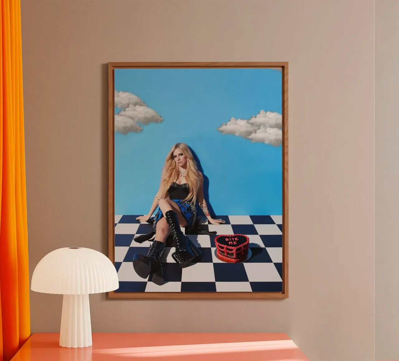 Avril Lavigne alluminio dibond da Musadad Shop