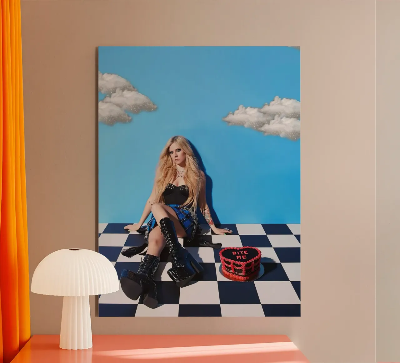 Avril Lavigne alluminio dibond da Musadad Shop