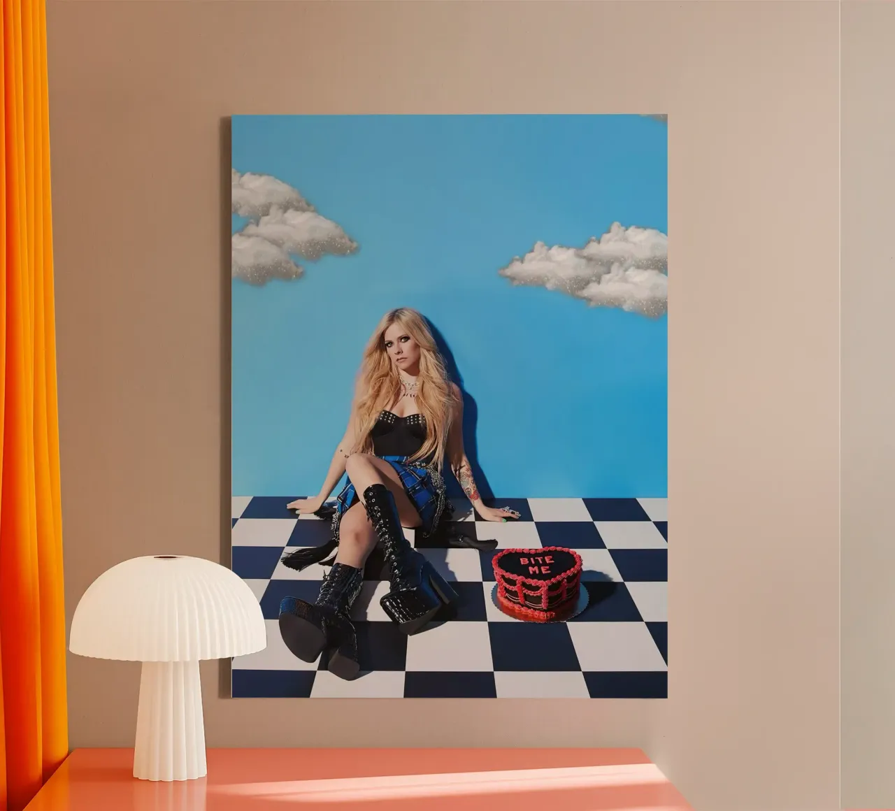 Avril Lavigne tela con Cornice a cassetta da Musadad Shop