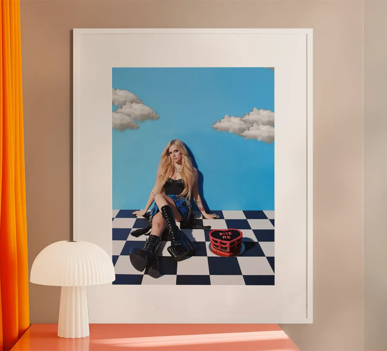 Avril Lavigne poster con telaio in plastica da Musadad Shop