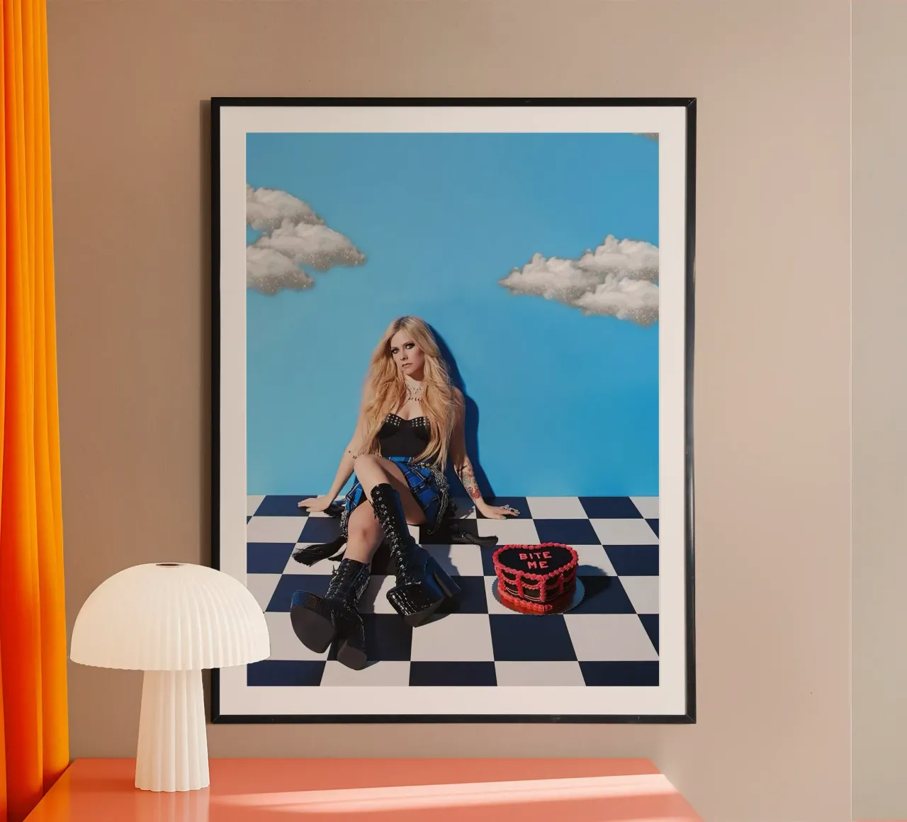 Avril Lavigne poster con telaio in plastica da Musadad Shop
