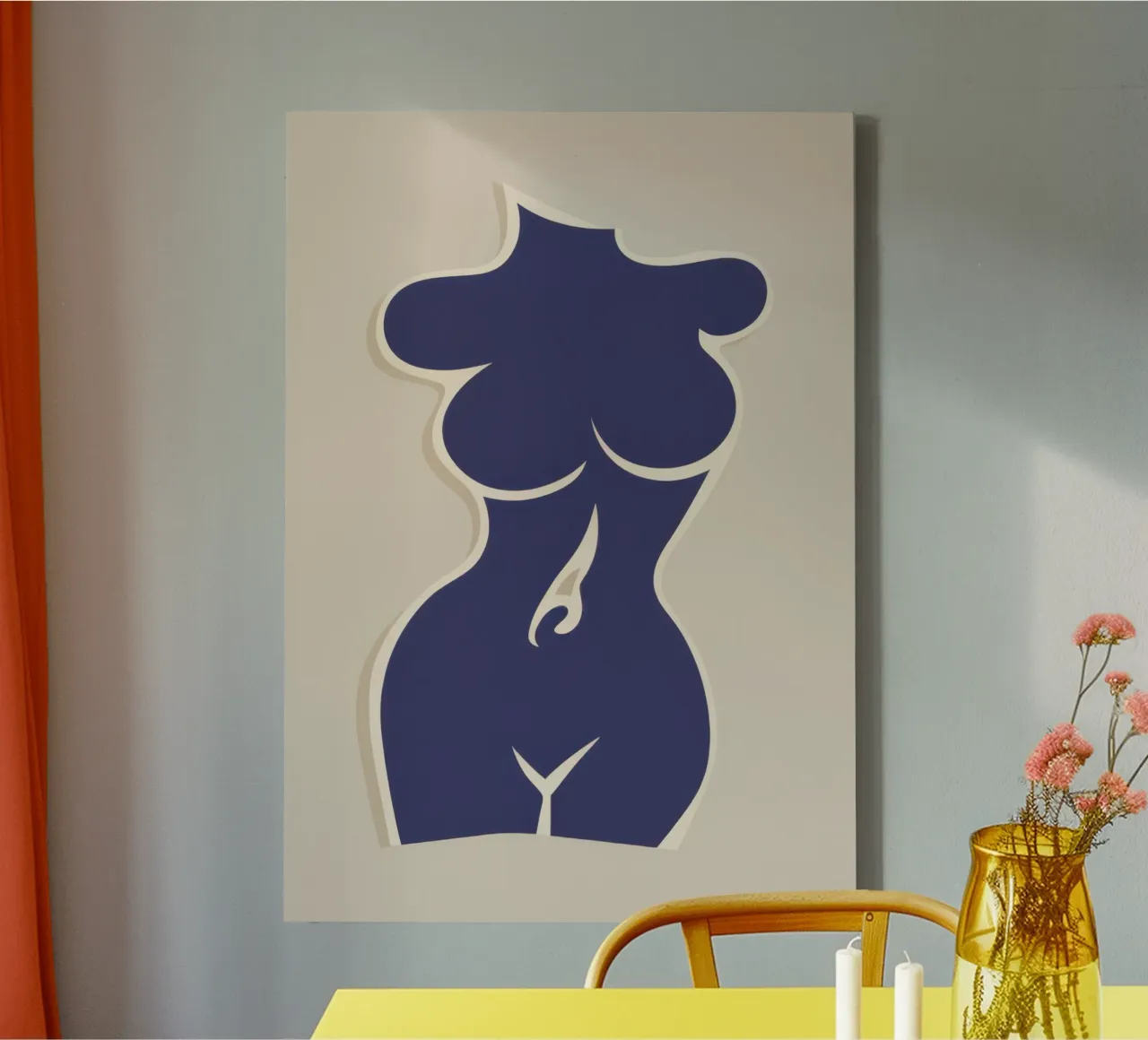 Forma femminile elegante tela con Cornice a cassetta da Lunar Valentina