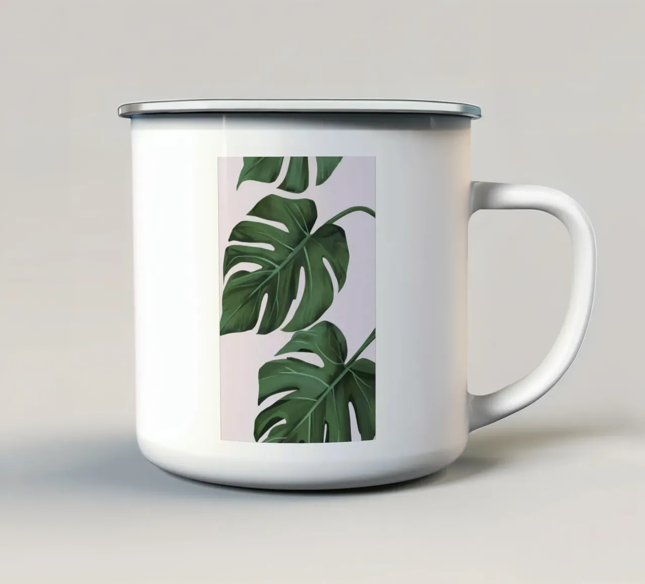Foglie rigogliose di Monstera tazza in smalto da Frosh Pallete