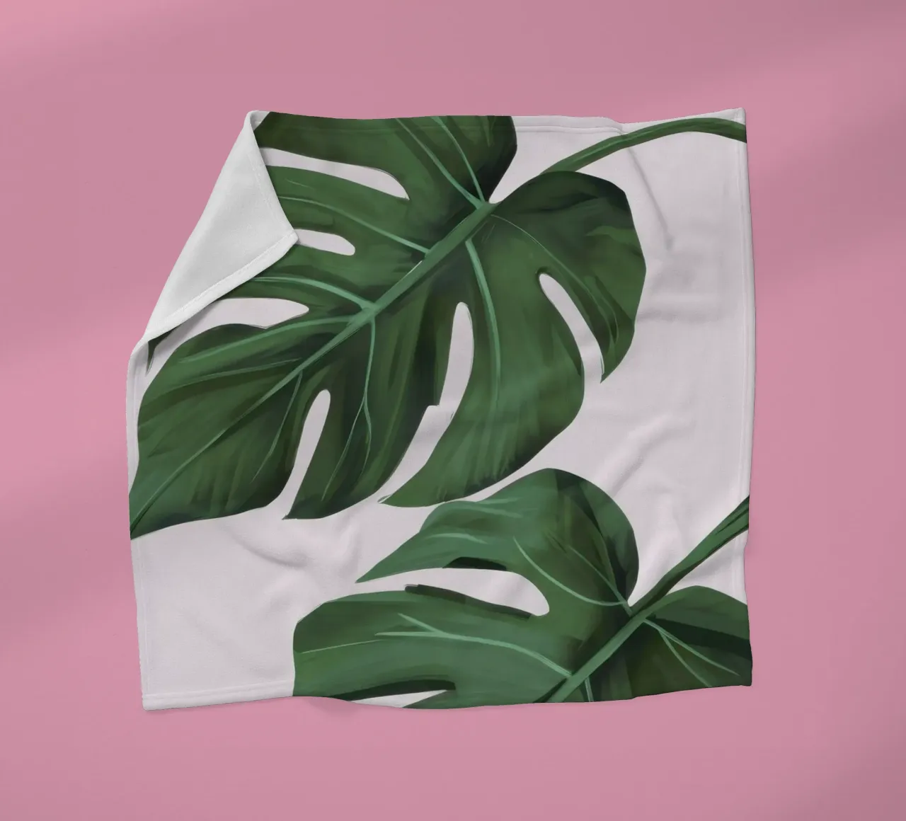 Foglie rigogliose di Monstera coperta in pile da Frosh Pallete
