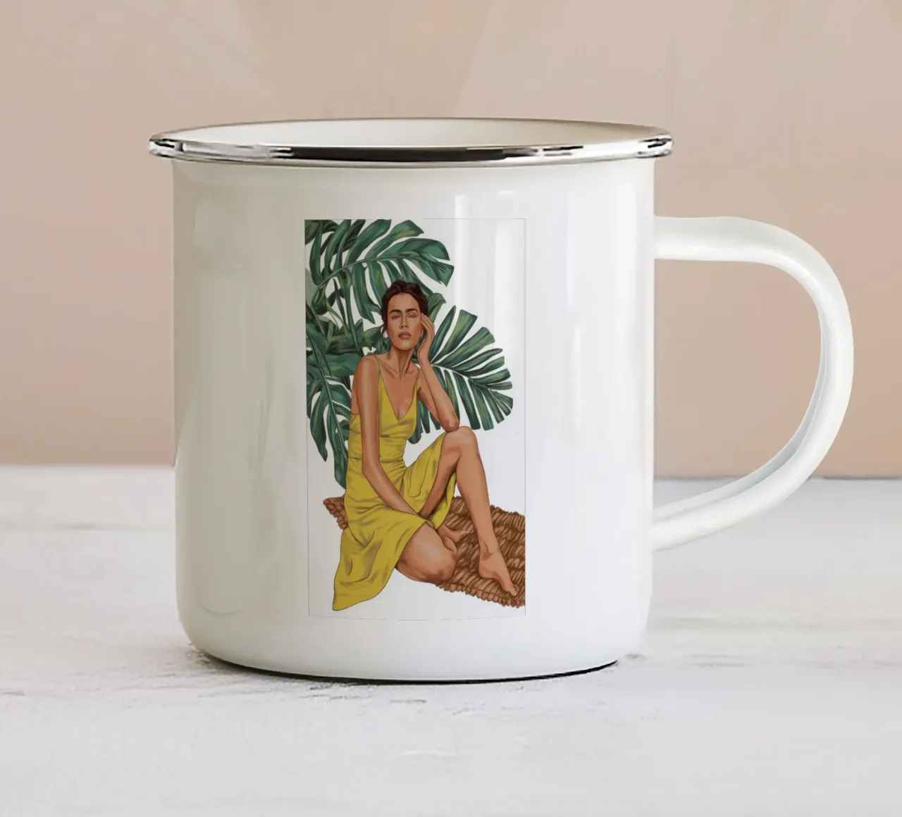 Musa botanica d'oro tazza in smalto da Solar Paint