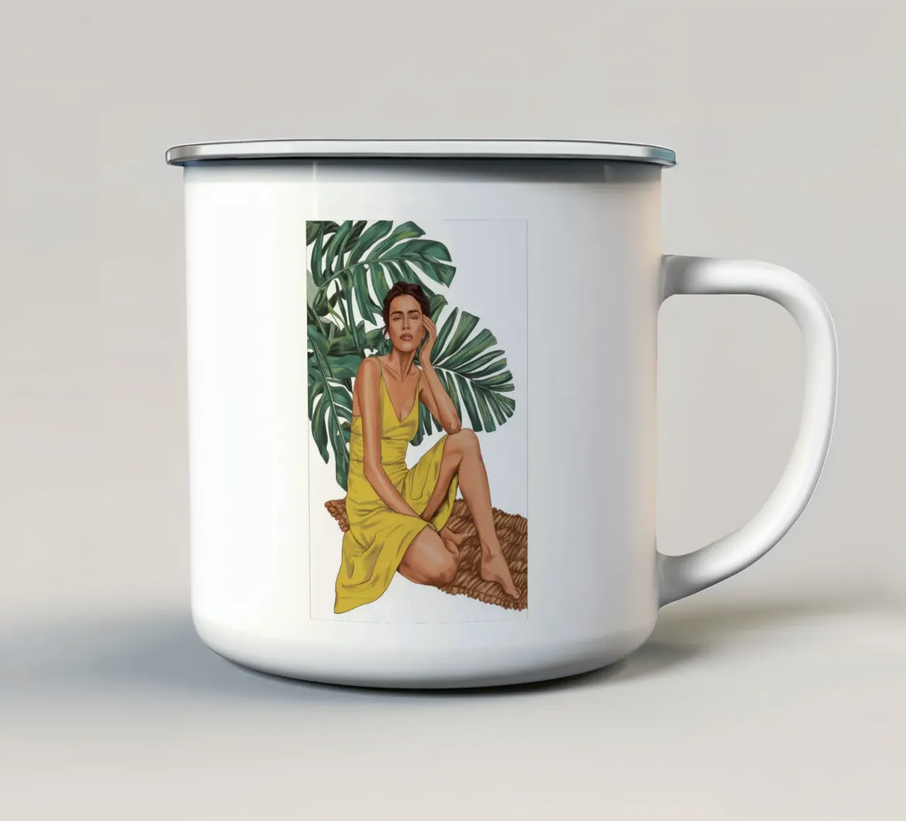 Musa botanica d'oro tazza in smalto da Solar Paint