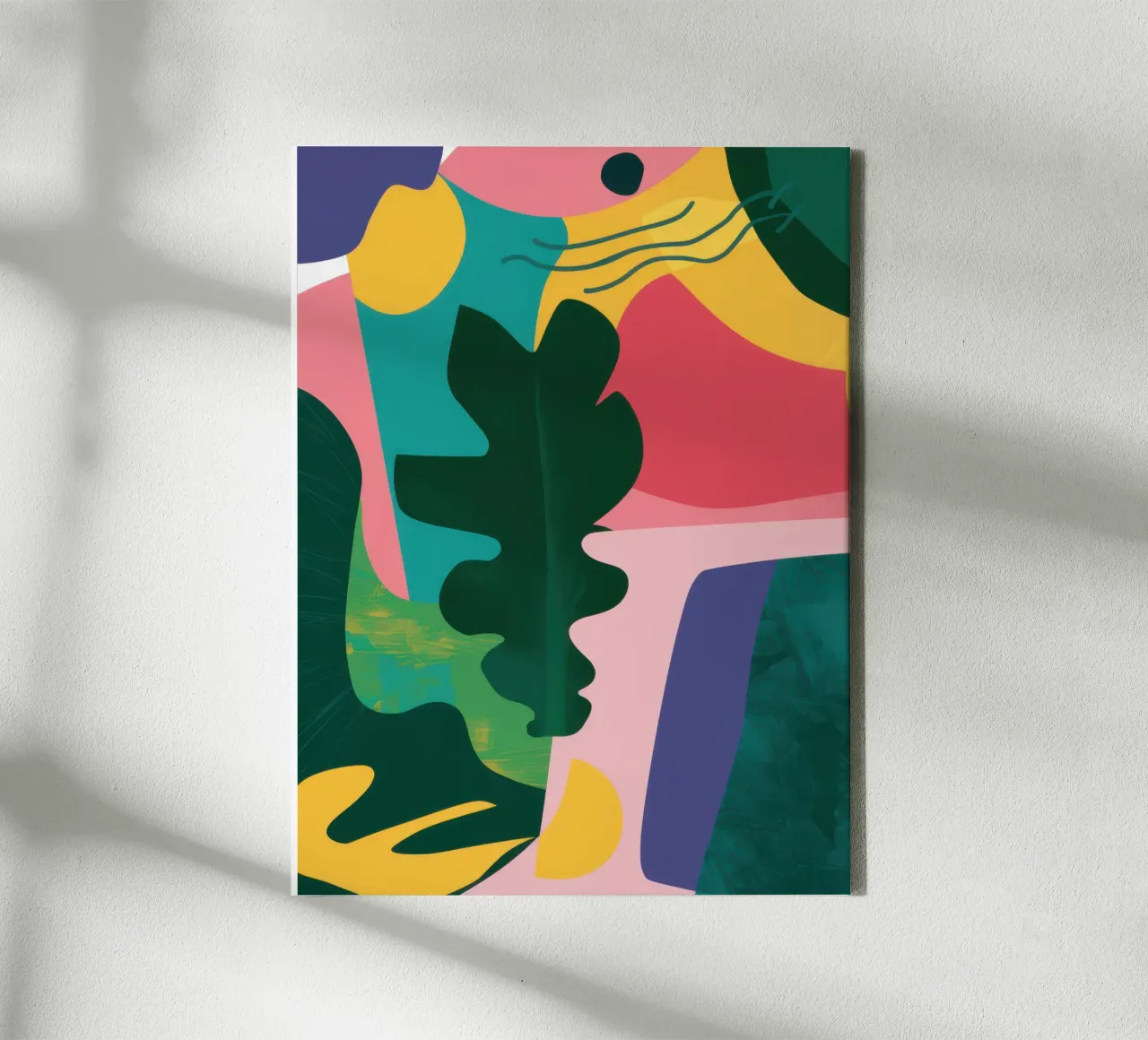 Jungle Mind Abstract canvas met Baklijst van Bring Haven