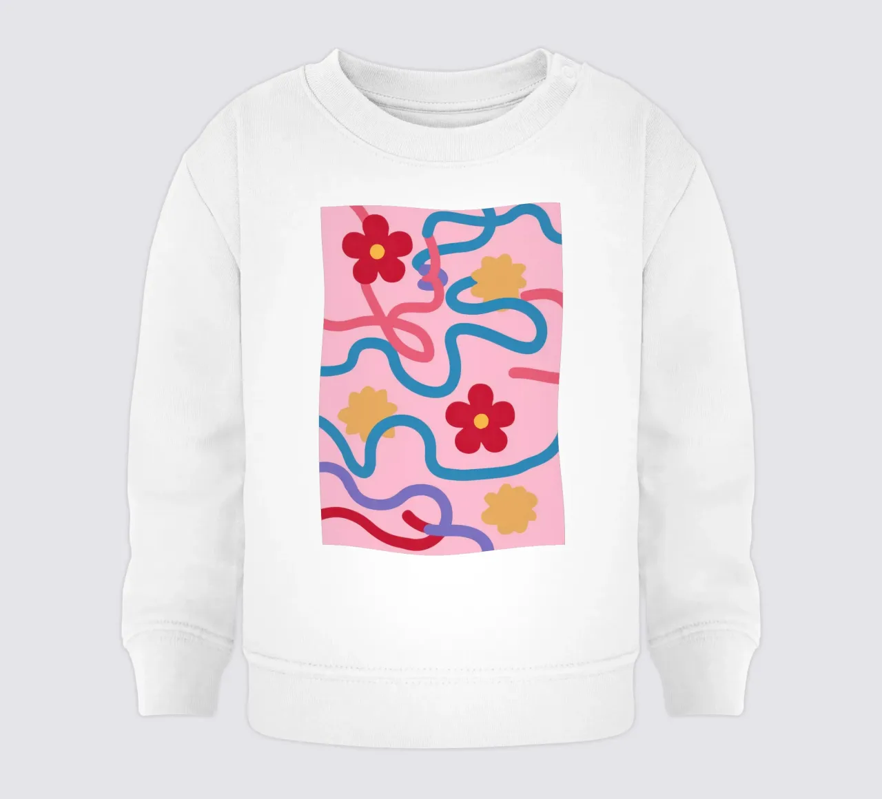 Alegres garabatos abstractos sudadera de bebé de Solar Paint