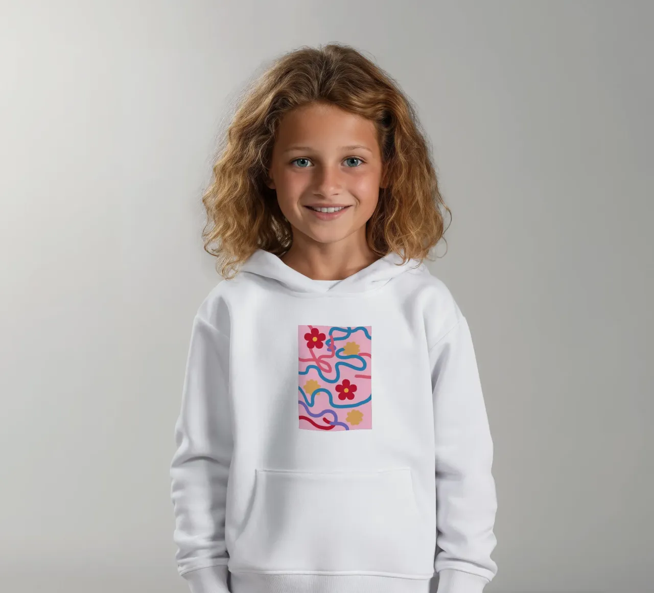 Alegres garabatos abstractos sudadera con capucha para niño de Solar Paint