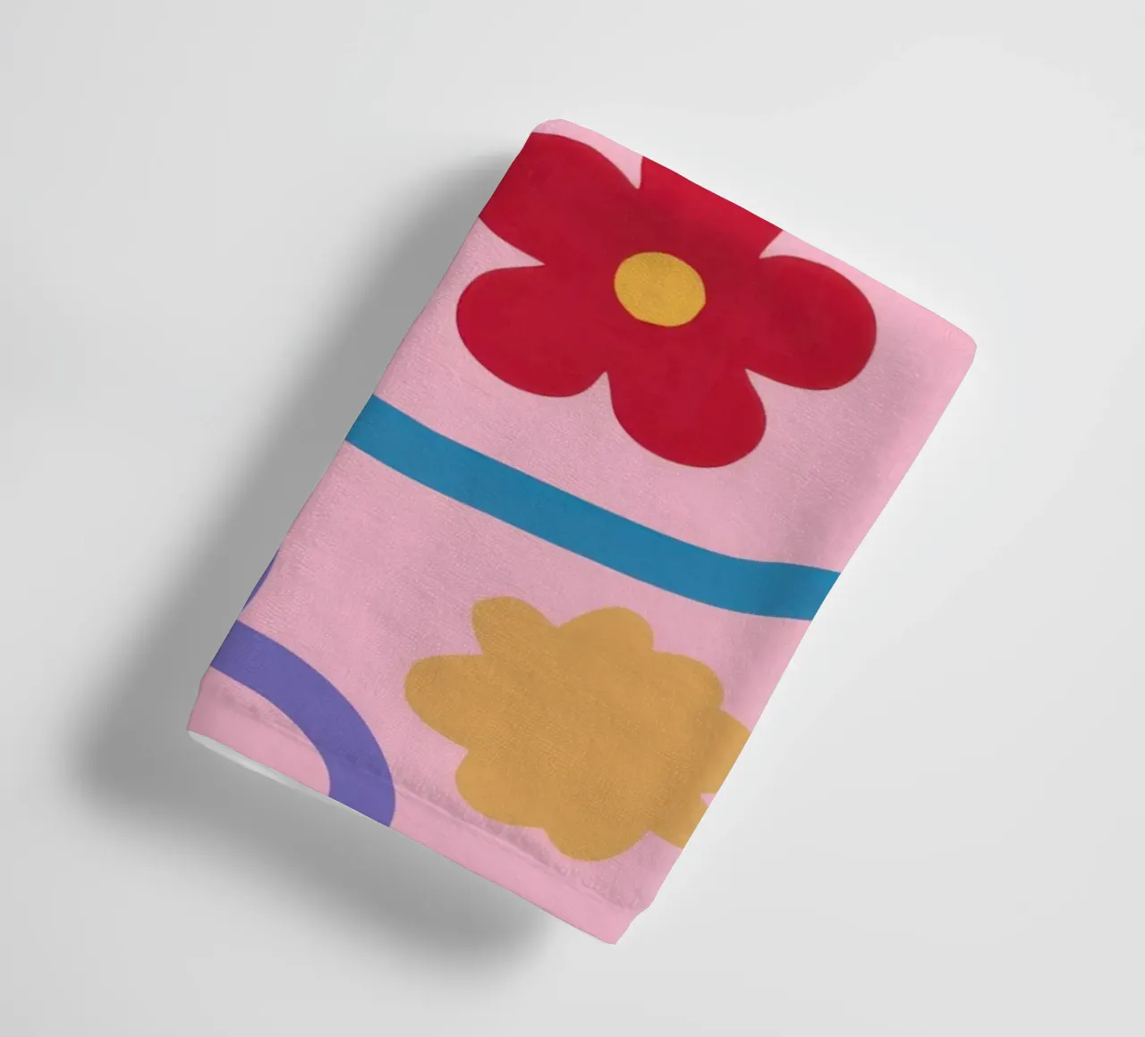 Joyful Abstract Squiggles towel by Solar Paint