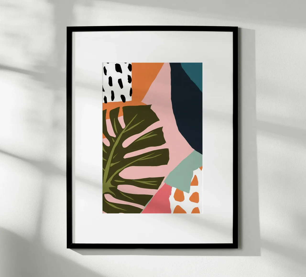 Monstera Collage Astratto poster da Lunar Valentina
